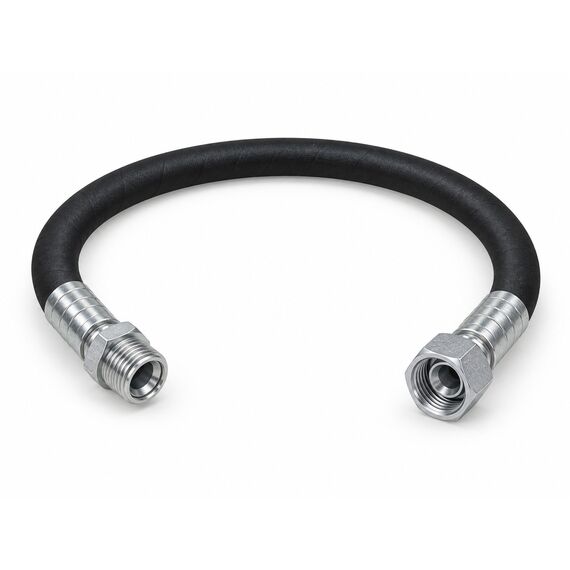 РВД 2SN в сборе, DN12, 760 мм, фитинги DKOS штуцер 24×1,5 16 и DKOS гайка 24×1,5 16