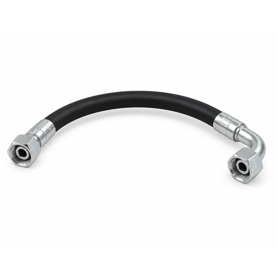 РВД 1SN в сборе, DN8, 600 мм, фитинги BSP гайка 3/8" и BSP гайка 3/8" (90)