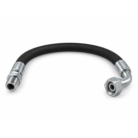 РВД 1SN в сборе, DN25, 1100 мм, фитинги BSP штуцер 1" и BSP гайка 1" (90)